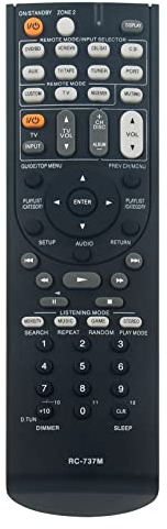 VINABTY RC-737M Ersatz Fernbedienung Kompatibel mit ONKYO Home Theater System HT-R670 HTP-670 SKF-670 SKC-670 SKR-670 SKB-670 SKW-770 UP-A1 HTS6200 TXSR507 TX-SR577