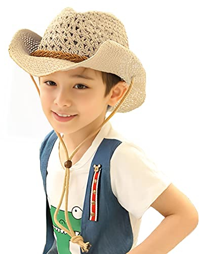 Adults Kids Cowboy Hat Wide Brim Straw Hat Sun Hat Shapeable Summer Sun Protection Hat Western Cowgirl Hats Panama Hat Anti UV Travel Beach Hat Foldable Bush Hat With Chin Strap For Men Women Boy Girl
