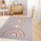 TT Home Kinderzimmerteppich Teppich Junge Mädchen Kinderteppich Baby Herzen Pastell, Farbe:Grau Beige, Größe:200x280 cm