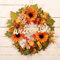 Bullpiano Herbstkranz, 45/50 cm, Thanksgiving-Kränze für Haustür, Herbsternte-Kranz mit künstlichen Blättern, Blumen, Kürbissen und Beeren, Thanksgiving-Dekorationen, Herbstdekorationen (B)