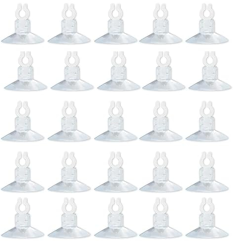 25 clip a ventosa per acquario, per tubi Airline standard da 4/6 mm, tubo di aspirazione bicchieri, ventose, supporto per tubo d'aria, accessori a morsetto