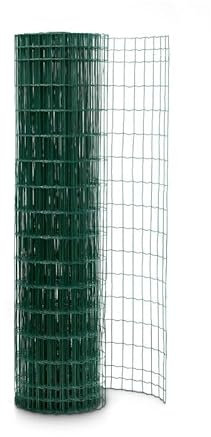Gardenode Easy Clôture Grillage soudé en Rouleau H1m50 x L20m Fil 2.1mm Maille 100x50 mm Vert