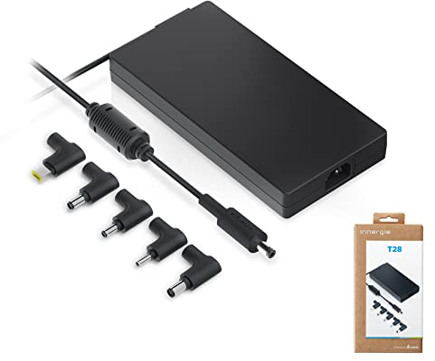 Innergie T28 280W 240W 230W 200W Gaming Laptop Netzteil Universal Ladegerät mit Kabel und 5 Steckern, kompatibel mit Acer ASUS Dell Alienware HP Lenovo MSI und mehr Laptop Marken