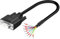 Harrisen DB9 Buchse Lötfreier Breakout Connector mit 1.5m 26AWG Ersatzkabel,Kunststoffschale RS232 D-SUB Seriell auf 9-Pin Port Terminal Buchse Adapter Verbinder Breakout Board