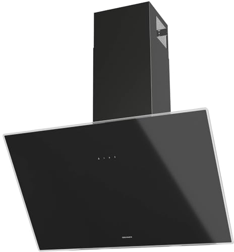 Oranier Kopffrei-Wandhaube 75 cm LEA75S1 - schwarze Umluft Dunstabzugshaube weiße LED Anzeige - Kopffreihaube mit 3 Leistungsstufen - Touch-Control