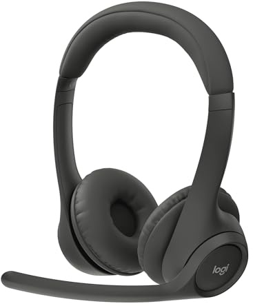 Logitech Zone 301 Wireless Bluetooth Headset with Noise-Canceling Microphone, Compatible with Windows, Mac, Chrome, Linux, iOS, iPadOS, Android – Graphite