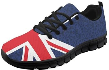 Kuiaobaty Running Shoes Men Sneakers, Camouflage, Animal Texture, Tribal Pattern Athletic Trainers Lightweight Sport Shoes Black