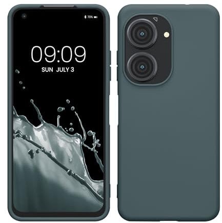 kwmobile Custodia Compatibile con ASUS Zenfone 10 / Zenfone 9 Cover - Back Case per Smartphone in Silicone TPU - Protezione Gommata - ardesia scuro