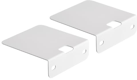 QUARKZMAN Flottant Enceinte Étagères, Métal Enceinte Mur Support Studio Moniteur Enceinte Bibliothèque Support Blanc Paquet de 2