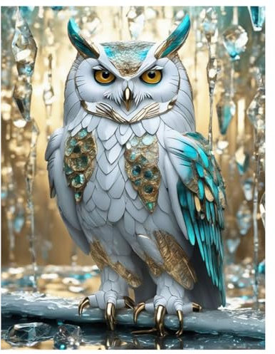 Diamond Painting Eule,Diamond Painting Erwachsene Tier,Diamond Art Erwachsene Set Home Wand Dekor for Gift(30x40cm)