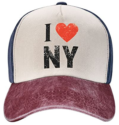 Cappucci da Golf I Love NY New York Trucker Cappello Protezione UV,Moda Cappello Piatto Visiera Baseball per Outdoor Estivo Campeggio