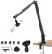 Focenat Einstellbar Mikrofon Arm, Professionell Mikrofonständer, Mikrofon Ständer, Mikrofonarm Boom Arm, für 3/8 5/8 Adapter Mic, Kompatibel mit Blue Yeti Mikrofon