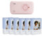 HPRT CP2100 Portable Mini Photo Printer, Dye Sublimation, 300 DPI, Pink, Bluetooth 5.0, 2x3 Inch Photos, 130 Sheets Included