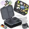 BEARFOOT Bento Box COMPACT | BPA-freie Kinder Brotdose für Schule & Kindergarten | Auslaufsichere Lunchbox für Mädchen & Jungen | Praktisch, leicht & kompakt (Sticker-schwarz, 1.000ml)