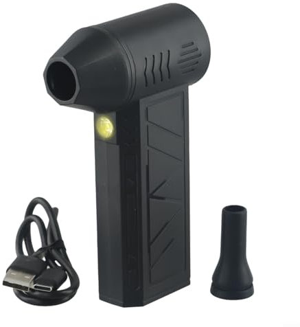 Potente soffiatore portatile per polvere, con motore da 130.000 giri/min, ventilatore portatile per dettagli auto, pulizia tastiera, uso industriale, ventilatore senza fili ricaricabile da 200 W