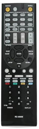 RC-898M Replace Audio Video Remote Control Compatible with Onkyo AV Receiver TX-NR747, TXNR747, TX-NR545, TXNR545, TX-NR646, TXNR646 Home Theater Receivers