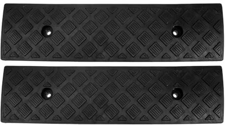 FOMIYES 2pcs Rubber Driveway Curb Ramps Kerb Ramp for Cars Multi-purpose Vehicle Ramp Wheelchair Accessible Black 3cm High Easy to Use Slope Steps