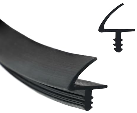 Türdichtung, 10m/25m 11 mm Zimmertürdichtung, Gummidichtung Dichtband Zarge, Türanschlagdichtung, Zargendichtung für Türen, Fenste für 3mm Nut und 11mm Falz (Schwarz, 25m * 11mm)