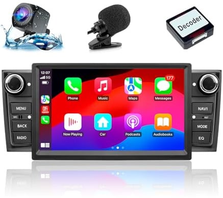 Autoradio per FIAT Grande Punto (2005-2009) con Android Auto e CarPlay | Car Radio per Linea (2007-2011), Android Stereo con Bluetooth/WiFi/Telecamera Retromarcia/Microfono/Canbus BOX