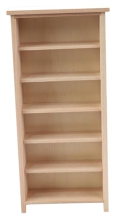 LALADEFIEE Miniatur Holz Bücherregal Modell Vertikales Puppenhaus Regal Umweltfreundliches Puppenhaus Zubehör für Kinderzimmer Dekoration