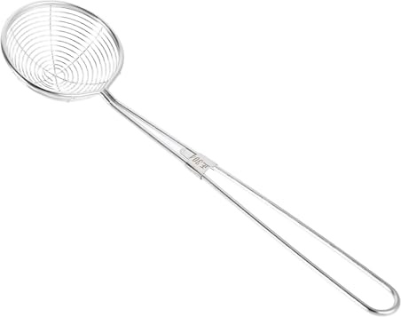 CAXUSD Cuillère Passoire Écumoire Acier Inoxydable 7,5 CM pour Filtrer Perles de Tapioca et Cuisson, Ustensile Polyvalent pour Préparation de Bubble Tea et Friture