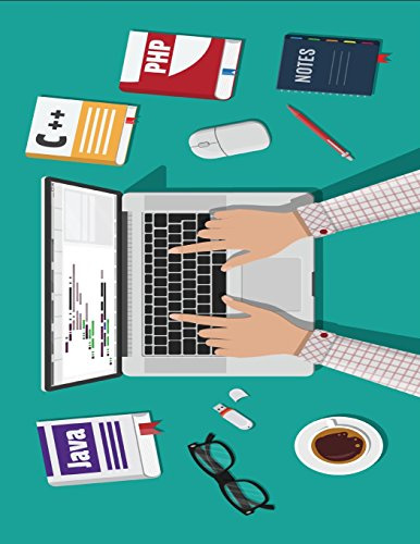 2017, 2018, 2019 Weekly Planner Calendar - 70 Week - Geek Out: Programmer on Laptop, Java, C++, PHP, Coding