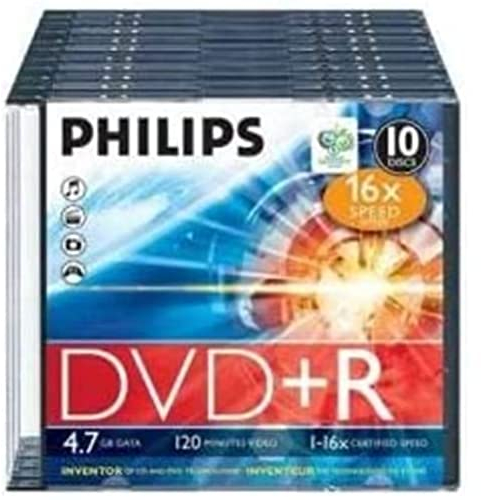 Philips Dvd+R 16X 120M 4 7Gb Slim Jb Cf.10