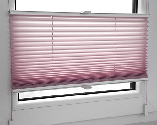 KS Handel 24 PLISSEE FALTROLLO 55x100 cm ROSA INKL. KLEMMTRÄGER Jalousie - MEGA Auswahl IM Shop - 80 Breiten - 12 Farben
