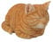 hi-line Geschenk LTD Statue, schlafende getigerte Katze, Orange