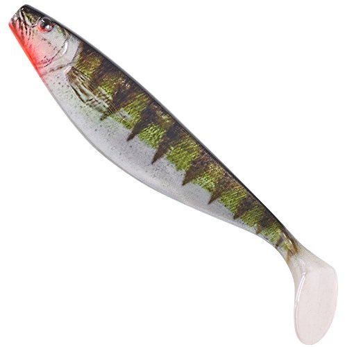Balzer Shirasu Photo Print Shad 3D - Gummifisch zum Spinnfischen auf Hechte & Zander, Gummiköder, Softbait, Hechtköder, Gummishad, Länge/Gewicht:6cm / 4g, Farbe:Zander