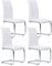 IDMarket - Lot de 4 chaises MIA Blanches pour Salle à Manger