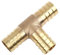 sourcing map Conector De 3 Vías En Forma De T Adaptador De Púa De Manguera De Latón De 16mm