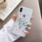 Bakicey Hülle für iPhone XS Handyhülle für iPhone X Echt Getrocknete Blumen Schutzhülle Kristall Gel Schale Ultradünn Echte Blume Bumper Case Cover hülle für iPhone XS/iPhone X, Blätter
