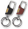 homEdge Lot de 2 porte-clés de voiture avec 2 anneaux en métal, noir et marron