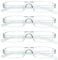 LifeArt Lesebrillen, Blaulicht-Blockierbrille, Computer-Lesebrille für Damen und Herren, Brillengestell mit rechteckigem Mode-Design (4 Transparent, 2.00)