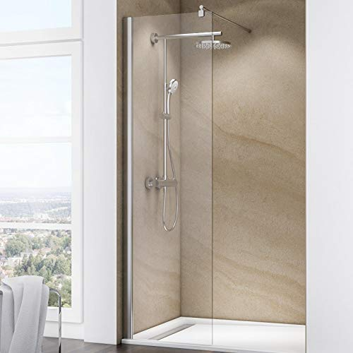 Schulte EP120071 41 500 MasterClass M6 Duschwand Walk In, chromoptik, 70 x 200 cm