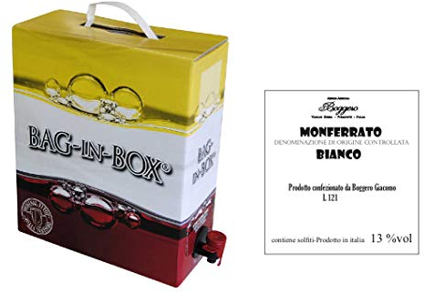 Boggero Bogge Wine - Monferrato Bianco Muller Thurgau bag in box 5 L