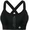 YIANNA Donna Reggiseno Sportivo Imbottito Alto Impatto Senza Ferretto Reggiseni Sportivi Yoga Top Palestra con Cerniera Chiusura Frontale Nero,YA151 Size 4XL