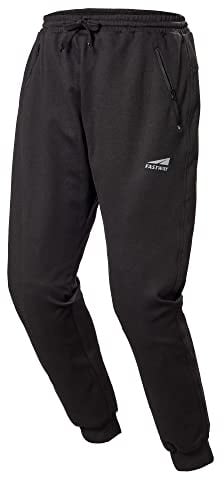 FAST WAY Motorrad-Jogginghose Herren, EN Zertifiziert, Knieprotektoren Entnehmbar, Sicherheitsnähte an Sturzpositionen, Elastische Motorradhose, Schwarz, Größe 50-64