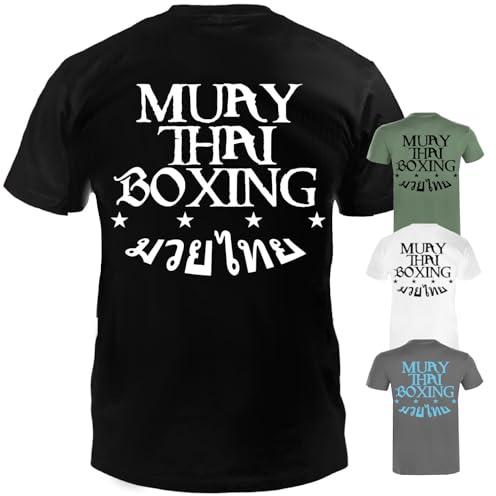 Dynamix Athletics T-Shirt Muay Thai Boxing - Thaiboxen Thailand Fighter Kampfsport Shirt für Herren für Sport und Freizeit (as3, Alpha, m, Regular, Regular, Weiß)