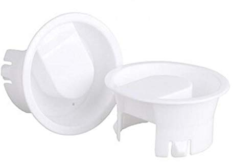 2pcs Verre Blanc Chaud d'eau Froide Carafe Couvercle Couverture de qualité Alimentaire en Plastique étanche Couvercles Bouchons pour Verre Bistro Pitcher Blanc