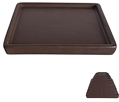 YXCKG Blumentopf untersetzer eckig Tropfschale, pflanzschalen fir draussen, Terrakotta-Pflanzenuntersetzer, Blumen-Pflanzenbehälter-Palette für Indoor-Outdoor-Hausgarten
