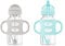 Dr. Brown’s® Milestones™ Wide-Neck Sippy Straw Bottle with 100% Silicone Handles, 9oz/270mL, Gray & Green, 2 Pack, 6m+