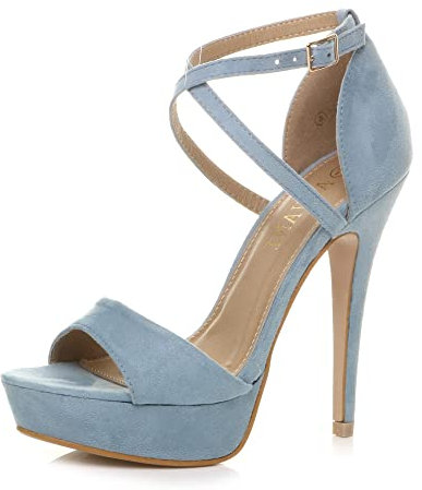 AJVANI Platform high heel peeptoe cross over strappy shoes size 6 39