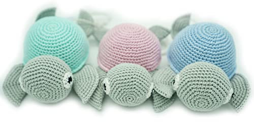 Spieluhr Einschlafhilfe Schildkröte rosa, blau oder mint Junge und Mädchen (mint)