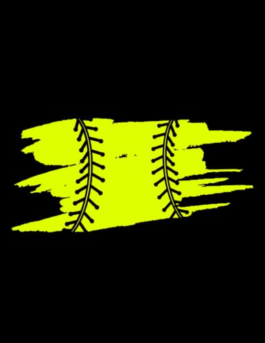 Softball Softball Catcher Baseball Pitcher Bat Ball Player Gift: 100 Lined Pages 8.5 x 11 Inch, Book Review Journal