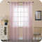 GIRASOLE HOME Coppia Tende Itaca Filtranti in Simil Lino 2 Pannelli con Tasca e Passanti Nascosti (Rosa, 70x240cm)