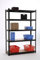 Panana Warehouse 5 Tier Racking Shelf Heavy Duty Steel Garage Shelving Unit Garden Shed Shelving (black, 180x120x45cm)