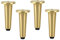 Zhaomi Verstellbare Möbelbeine,Tischbeine aus Messing,Konisch Sofabeine,Schrankfüße aus Metall,4er-Set,für Stühle,Schreibtische,Couchtische,Sofas,inklusive Schrauben (12cm/4.72in,Gold)