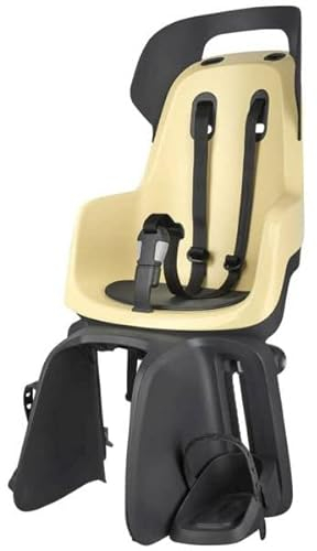 BOBIKE 8012300011 - Fahrradkindervordersitz GO Maxi mit MIK-HD Gepäckträgerhalterung für Fahrräder mit 26” bis 29” Laufrädern geeignet für Kinder in Farbe Zitronensorbet